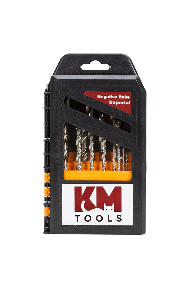 KM Tools Negative Rake Brad Point Drill Bit Set