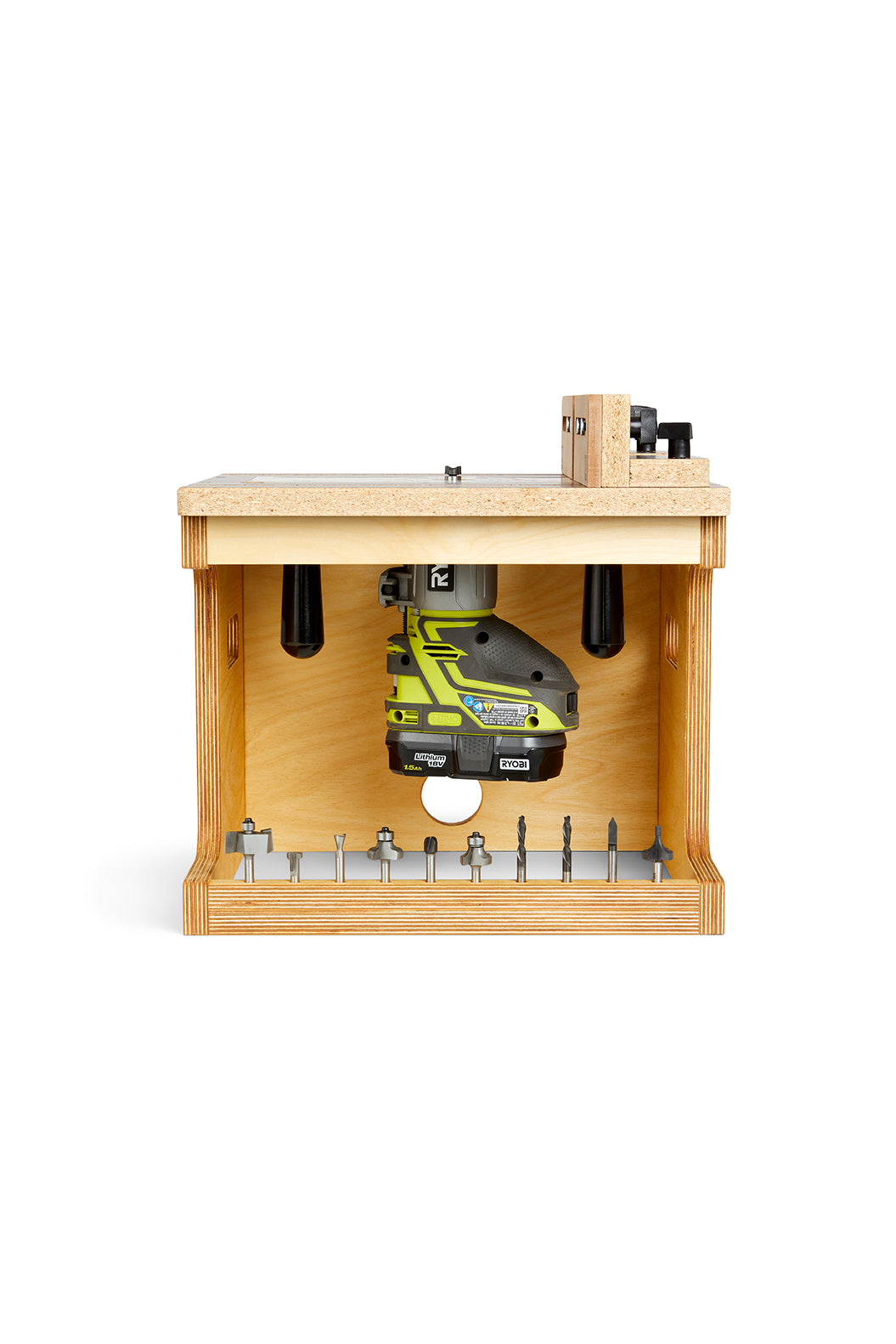 3X3 Custom 6-in-1 Universal Trim Router Jig + KM Tools Benchtop Router Table Bundle