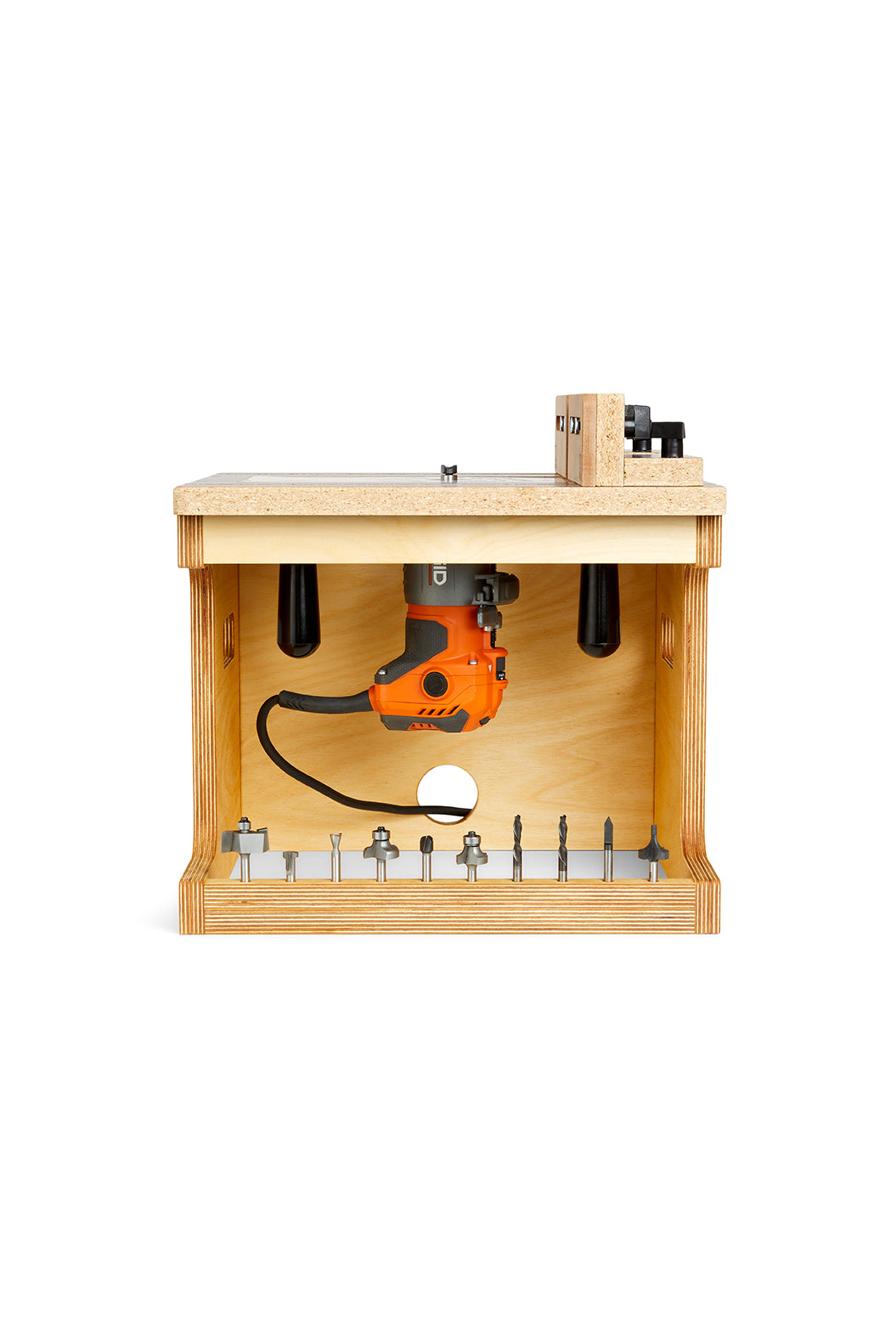 3X3 Custom 6-in-1 Universal Trim Router Jig + KM Tools Benchtop Router Table Bundle